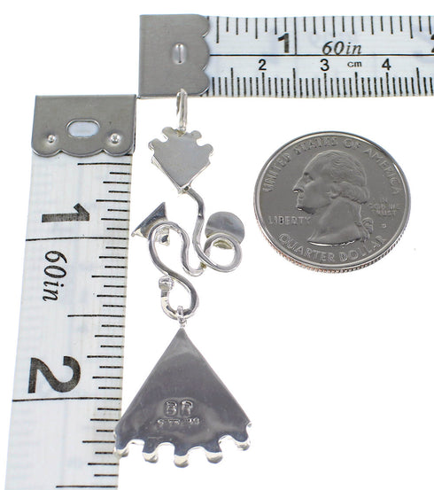 Sterling Silver Turquoise Southwest Pendant RX95286