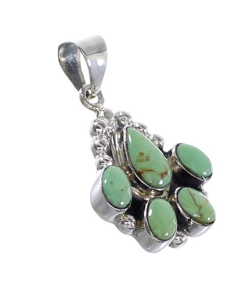 Southwestern Sterling Silver And Turquoise Jewelry Pendant RX95369