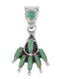 Sterling Silver Turquoise Southwest Jewelry Needlepoint Pendant RX95391