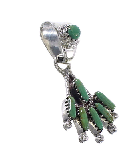 Sterling Silver Turquoise Southwest Jewelry Needlepoint Pendant RX95391