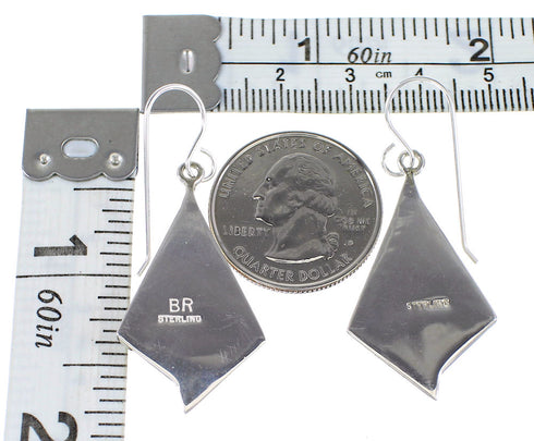 Turquoise Sterling Silver Southwest Hook Earrings RX95393