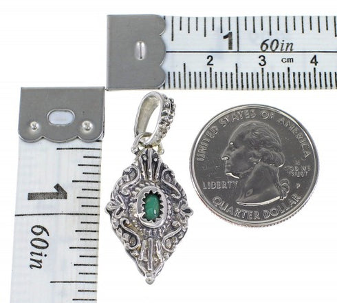 Turquoise Authentic Sterling Silver Reversible Pendant