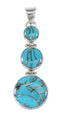 Turquoise Authenitc Sterling Silver Southwest Pendant AX95256