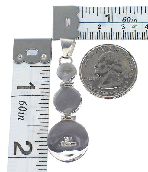 Turquoise Authenitc Sterling Silver Southwest Pendant AX95256