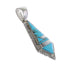 Turquoise Inlay Genuine Sterling Silver Southwest Pendant AX95268