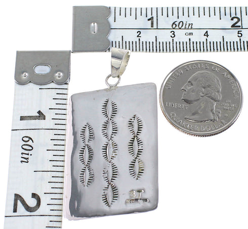 Turquoise Hand Sterling Silver Water Wave Pendant AX95285