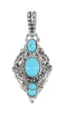 Turquoise Sterling Silver Reversible Pendant AX95331