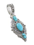 Turquoise Sterling Silver Reversible Pendant AX95331