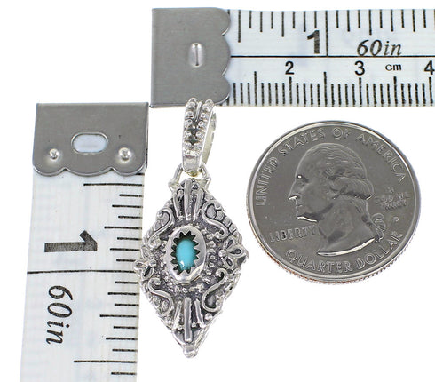 Turquoise Sterling Silver Reversible Pendant AX95331