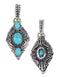 Turquoise Southwestern Genuine Sterling Silver Reversible Pendant AX95334