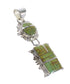 Turquoise Inlay Silver Jewelry Southwestern Pendant AX95475