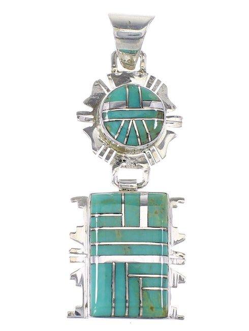 Silver Jewelry Turquoise Inlay Pendant AX95482