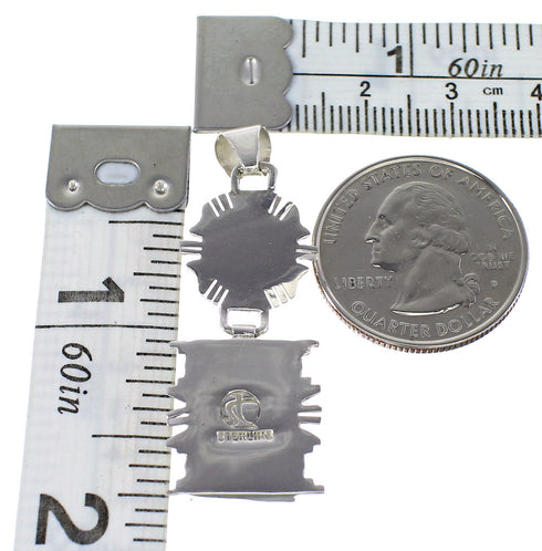 Silver Jewelry Turquoise Inlay Pendant AX95482