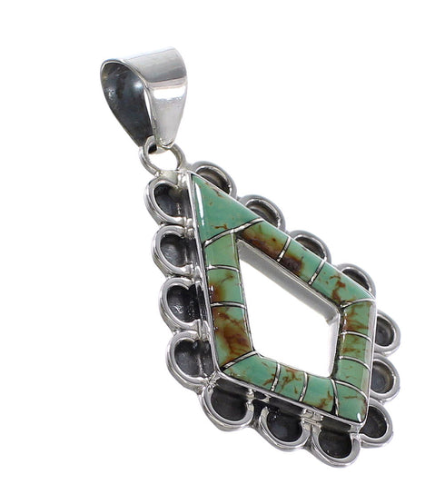 Turquoise Authentic Sterling Silver Pendant AX95489