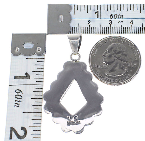 Turquoise Authentic Sterling Silver Pendant AX95489