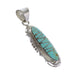 Turquoise Inlay Southwestern Sterling Silver Pendant AX95497