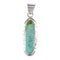 Turquoise Inlay Southwest Silver Pendant AX95500