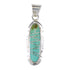 Turquoise Inlay Southwest Silver Pendant AX95500