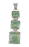 Turquoise Inlay Southwest Jewelry Genuine Sterling Silver Pendant AX95523