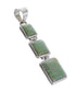 Turquoise Inlay Southwest Jewelry Genuine Sterling Silver Pendant AX95523