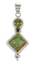Sterling Silver Turquoise Inlay Southwest Pendant AX95539
