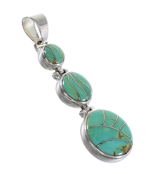 Silver Jewelry Southwest Turquoise Pendant AX95549