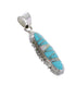 Turquoise Opal Inlay Sterling Silver Jewelry Pendant RX95543