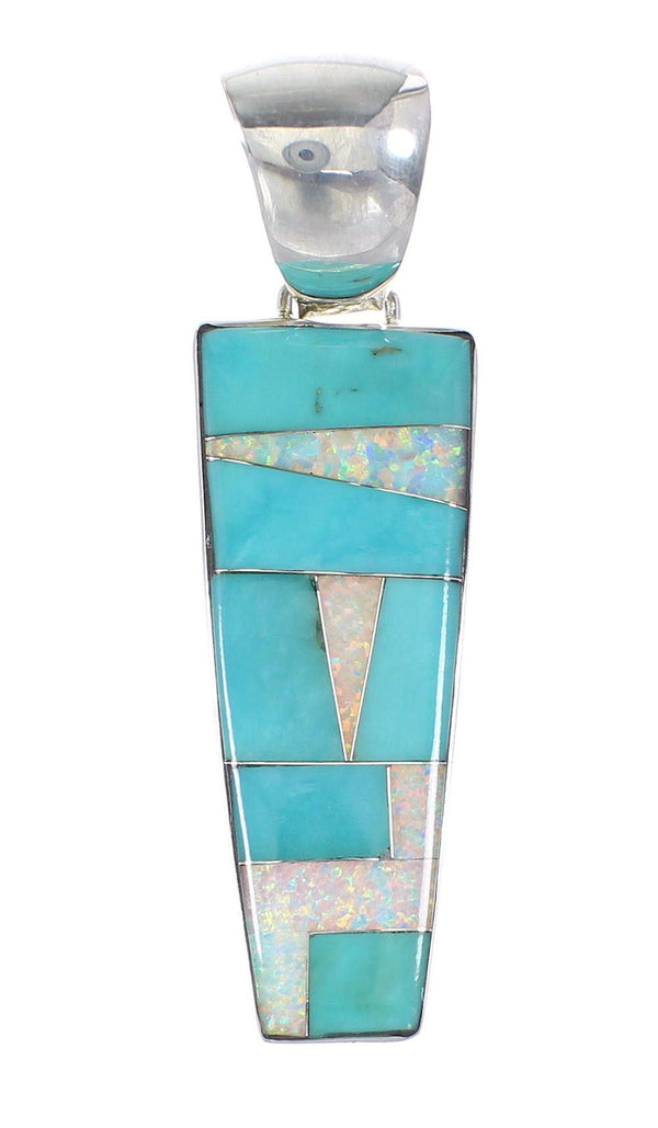 Opal Turquoise Sterling Silver Jewelry Pendant RX95559