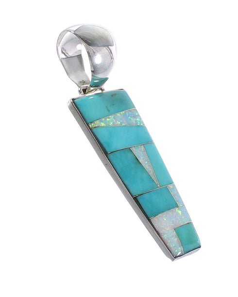 Opal Turquoise Sterling Silver Jewelry Pendant RX95559