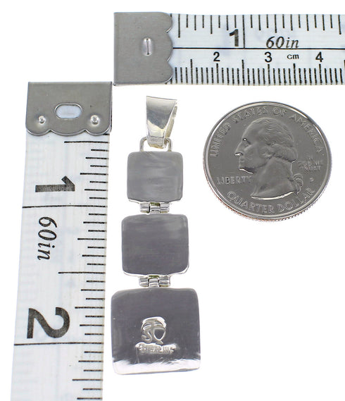 Silver Turquoise Southwestern Pendant AX96463