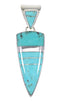 Southwestern Sterling Silver Turquoise Inlay Pendant AX96471