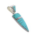 Southwestern Sterling Silver Turquoise Inlay Pendant AX96471