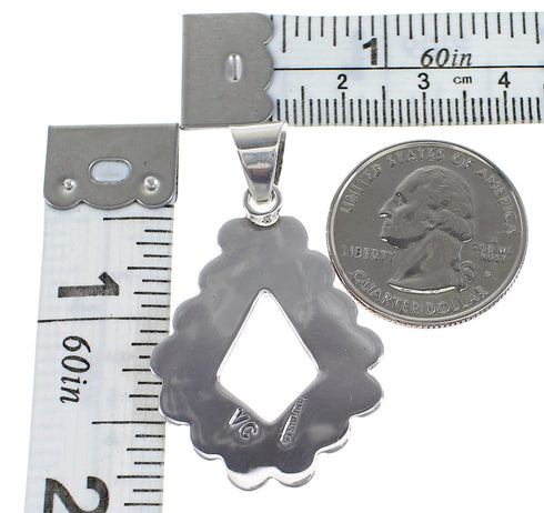 Turquoise Silver Southwestern Jewelry Pendant AX96482