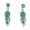 Southwest Sterling Silver Turquoise Post Dangle Earrings AX95986