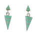Turquoise Genuine Sterling Silver Post Dangle Earrings AX95994