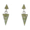 Turquoise Inlay Genuine Sterling Silver Post Dangle Earrings AX95995