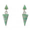 Turquoise Inlay Silver Post Dangle Earrings AX95996