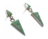 Turquoise Inlay Silver Post Dangle Earrings AX95996