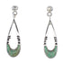 Turquoise Inlay Jewelry Authentic Sterling Silver Post Dangle Earrings AX95999
