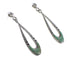 Turquoise Inlay Jewelry Authentic Sterling Silver Post Dangle Earrings AX95999