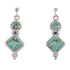 Turquoise Inlay Jewelry Genuine Sterling Silver Post Dangle Earrings AX96002