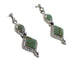 Turquoise Inlay Southwestern Genuine Sterling Silver Post Dangle Earrings AX96004