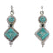 Southwest Turquoise Jewelry Silver Post Dangle Earrings AX96009