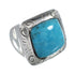Southwestern Turquoise Sterling Silver Ring Size 5-1/4 AX96428
