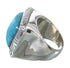 Southwestern Turquoise Sterling Silver Ring Size 5-1/4 AX96428