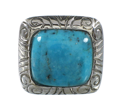 Turquoise Sterling Silver Ring Size 6-1/2 AX96431