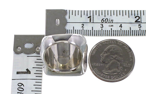 Turquoise Sterling Silver Ring Size 6-1/2 AX96431