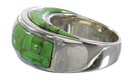 Sterling Silver Mojave Turquoise Opal Jewelry Ring Size 5-1/4 AS38330