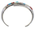 Multicolor Inlay Sterling Silver Cuff Bracelet RS75358