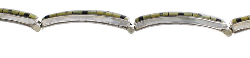 Silver Multicolor Native American Design Link Bracelet EX28430